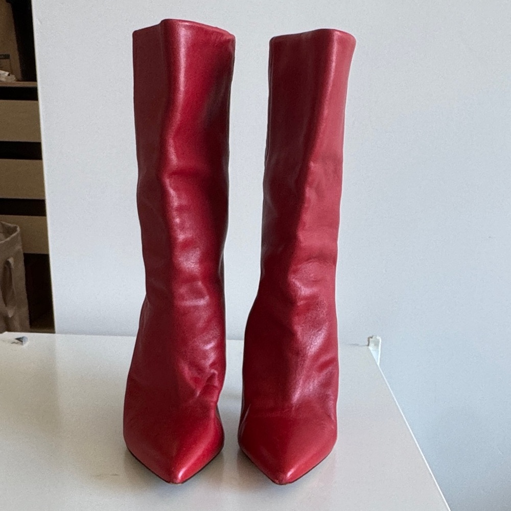 Isabel Marant Red Leather Women's Boots Sz 40
